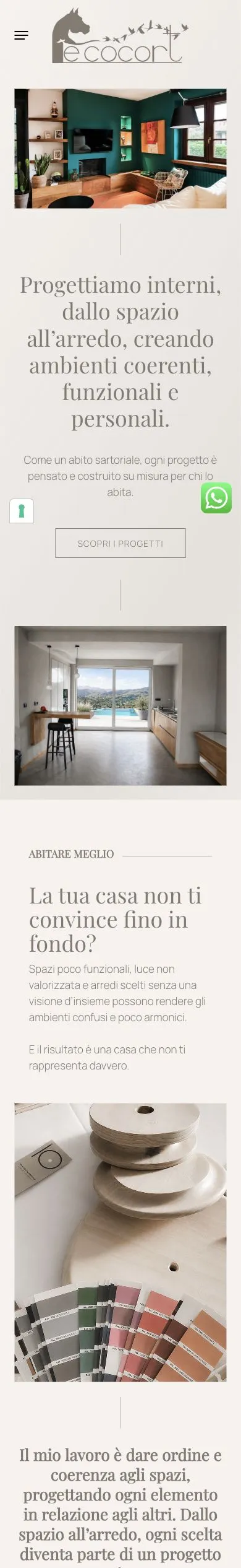 Versione mobile del sito Le Cocort