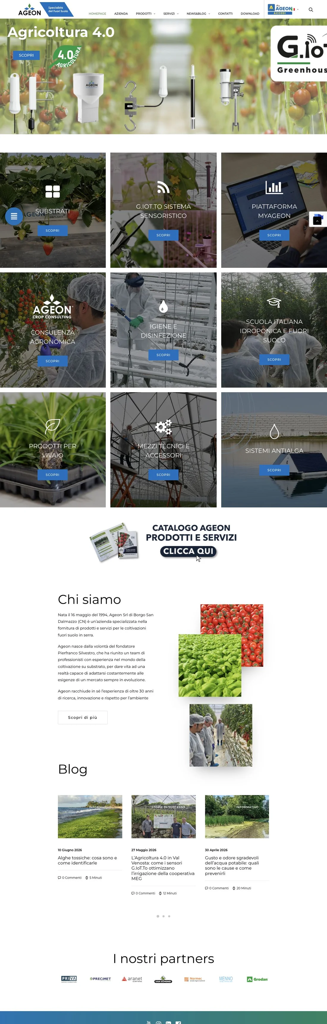 Anteprima desktop del sito Ageon